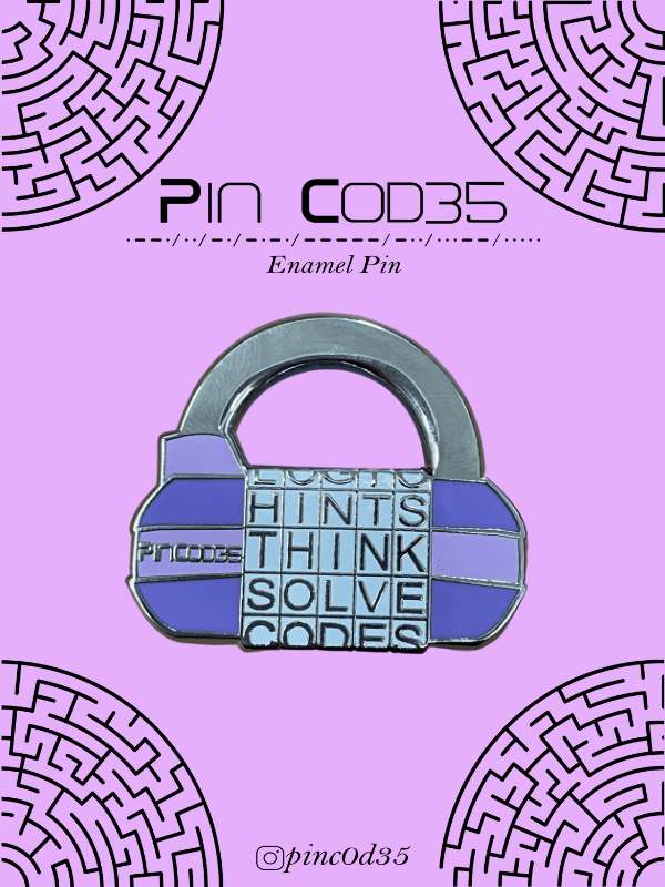 Enamel Pin - Five Letter Word Padlock Hard
