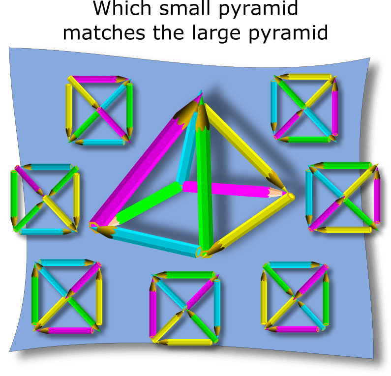 Coloured Pencil Pyramid Q