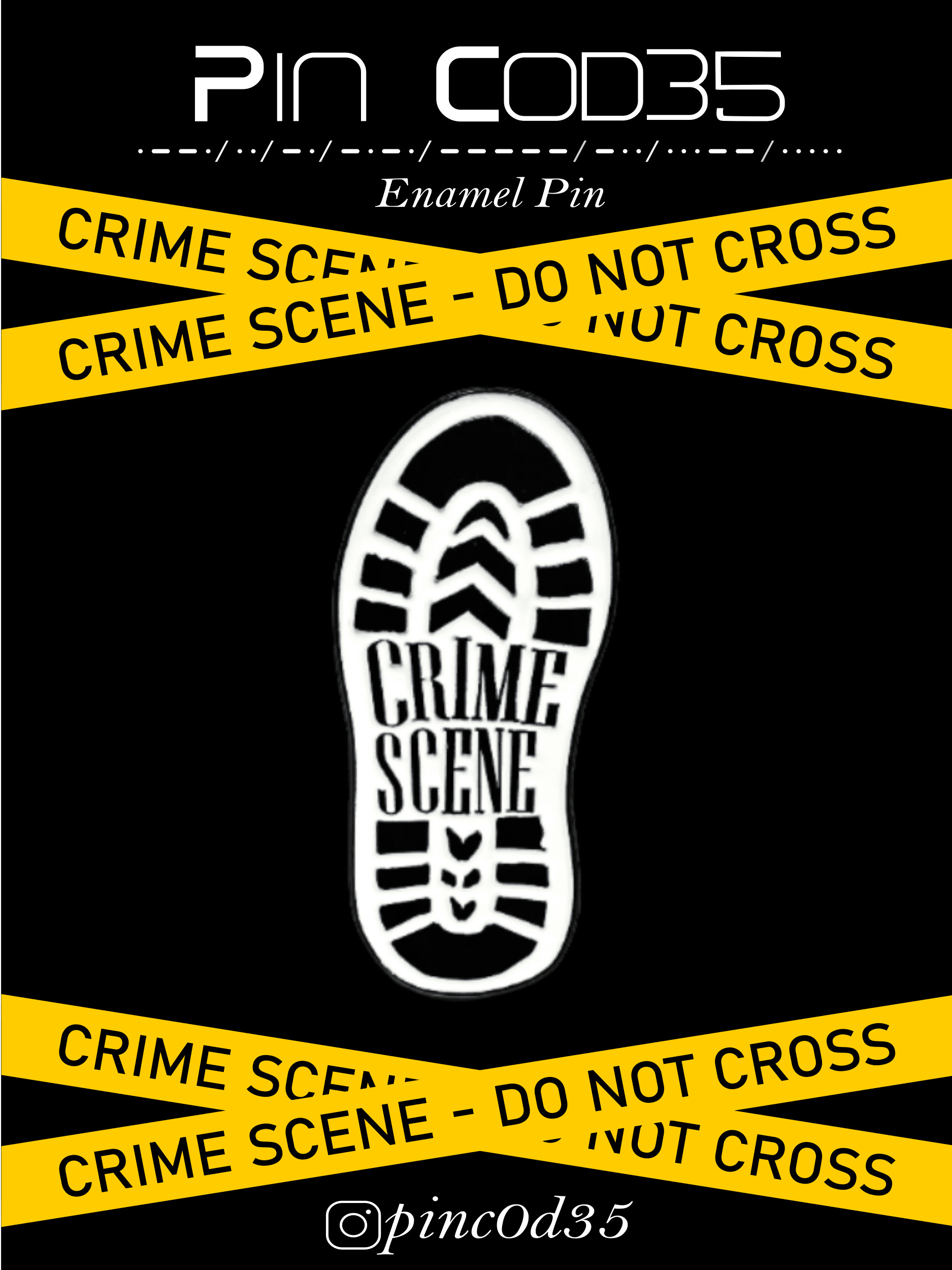 Enamel Pin - Crime Scene Footwear Impression