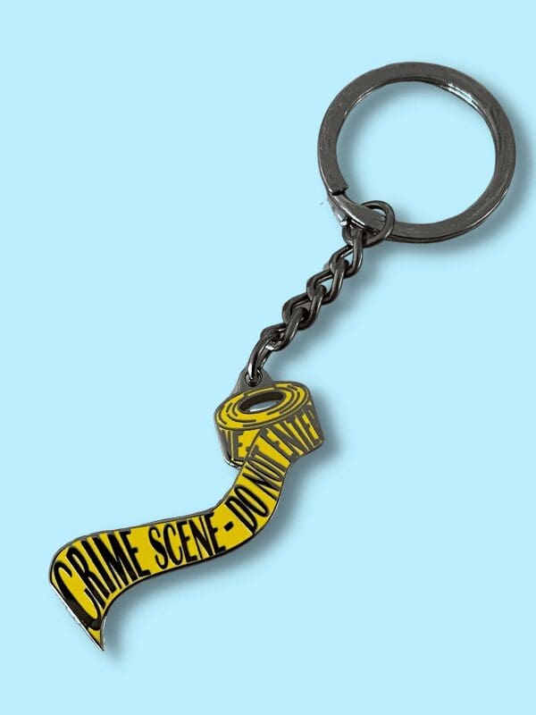 Enamel Keyring - Crime Scene Tape