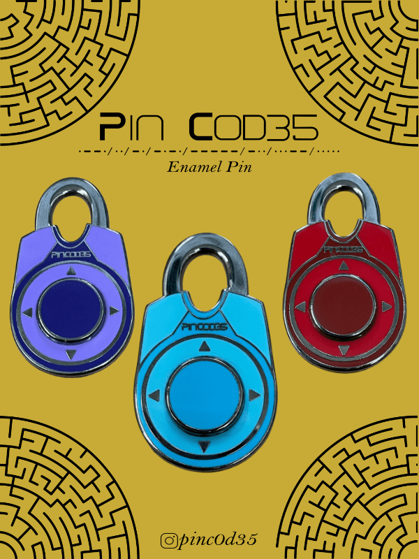 Enamel Pin - Directional Padlock