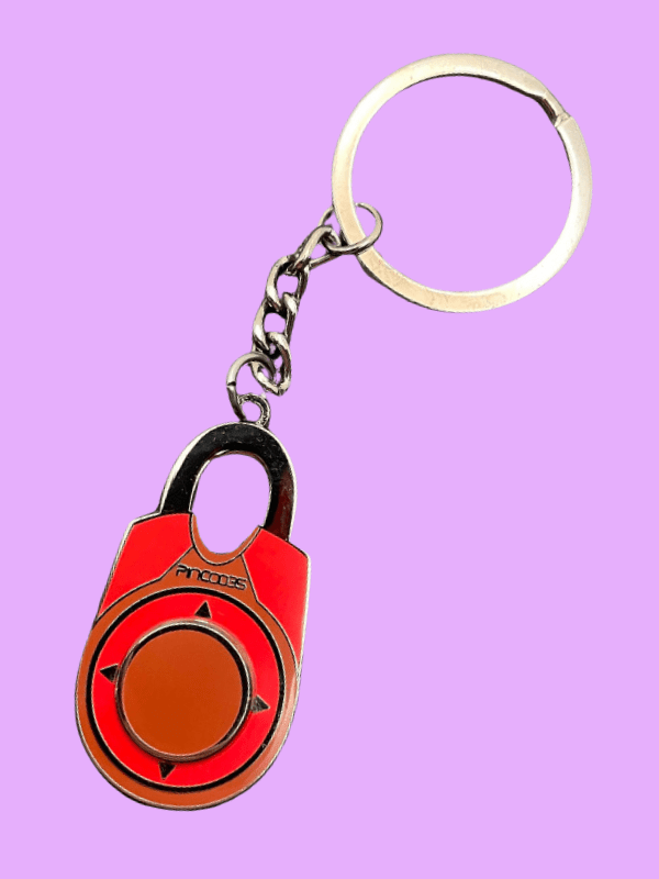 Enamel Keyring - Directional Padlock 