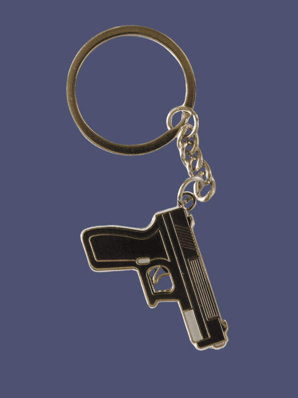 Enamel Keyring - Gun 