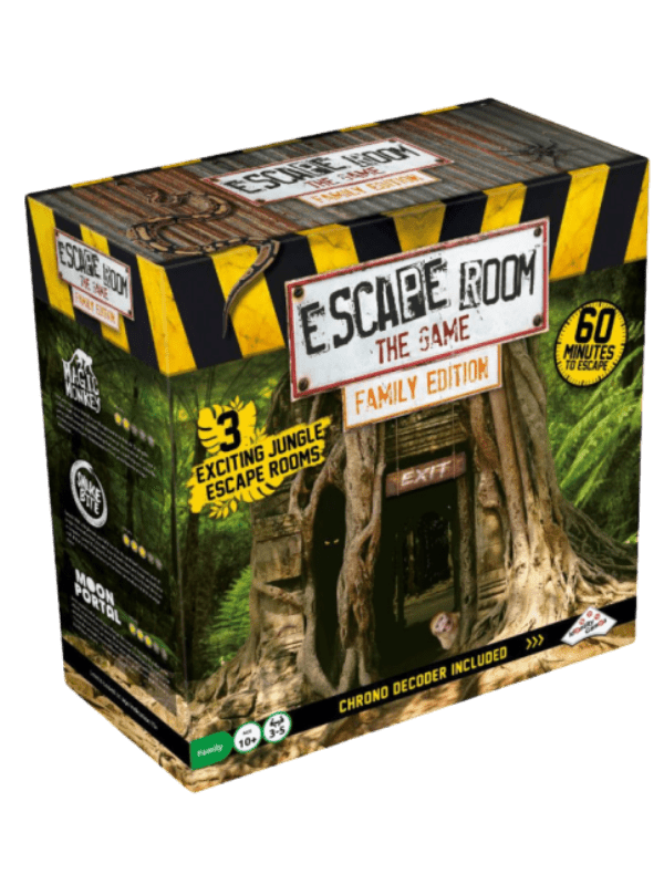 Escape Room the Game - kids edition with 3 games and chronological decoder