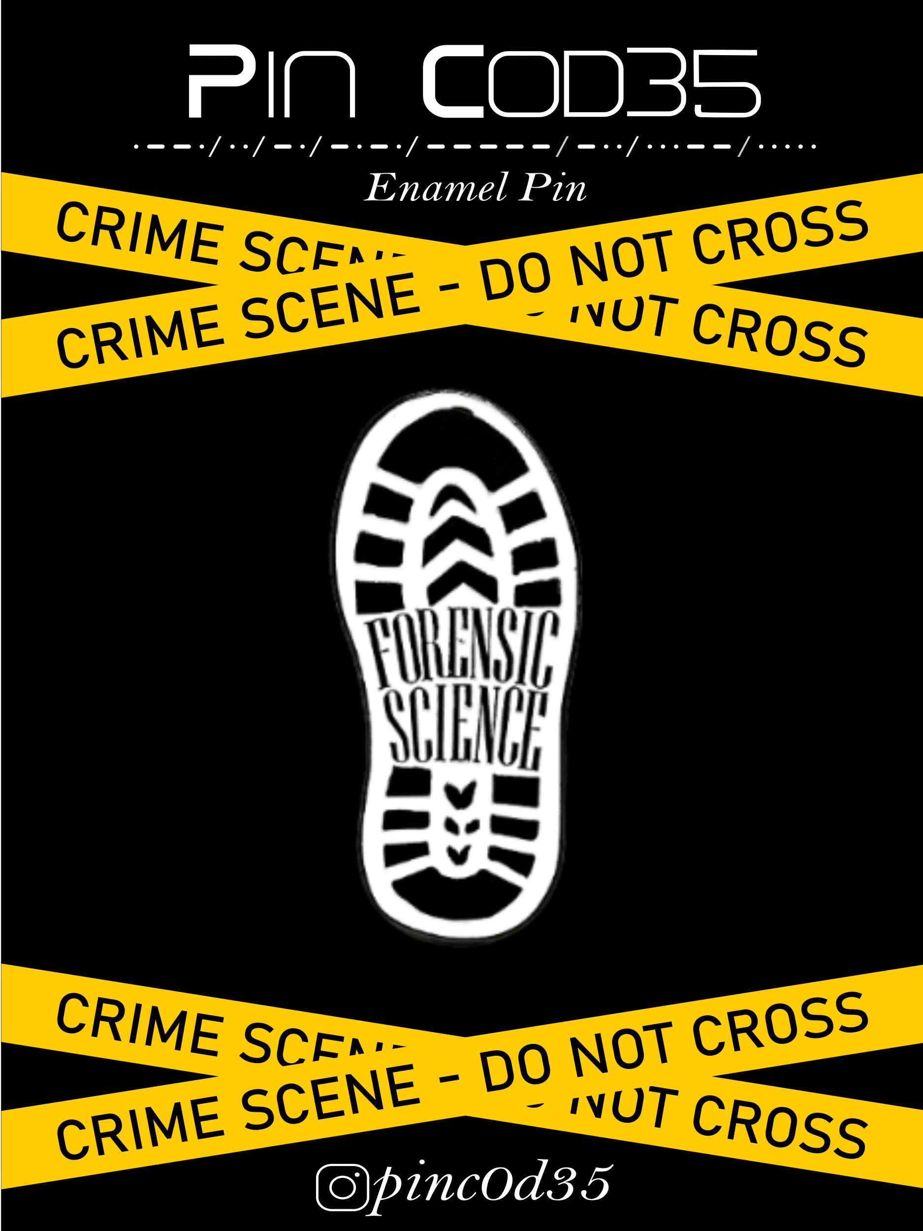 Enamel Pin - Forensic Science Footwear Impression