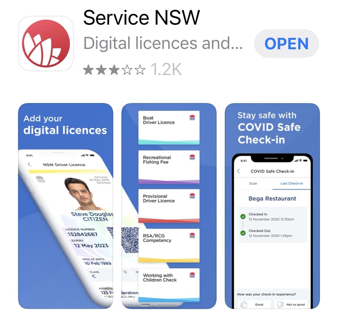 Service NSW app