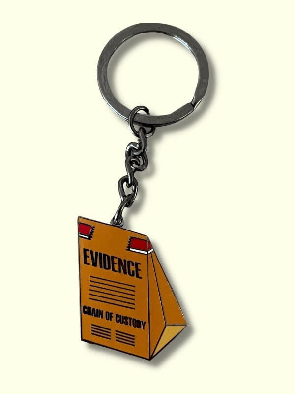 Enamel Keyring - Evidence Bag