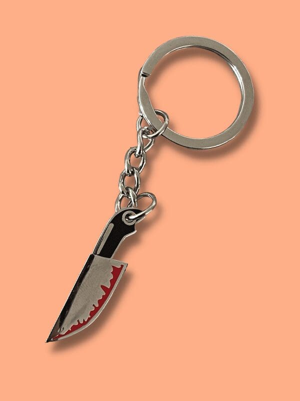 Enamel Keyring - Crime Scene Knife