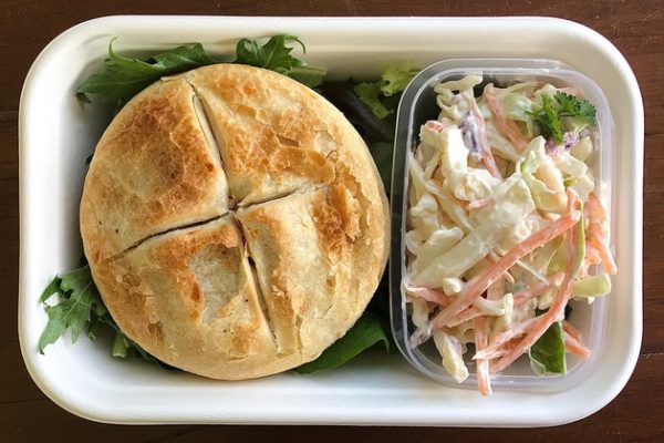 Pie and Salad in a Party Box