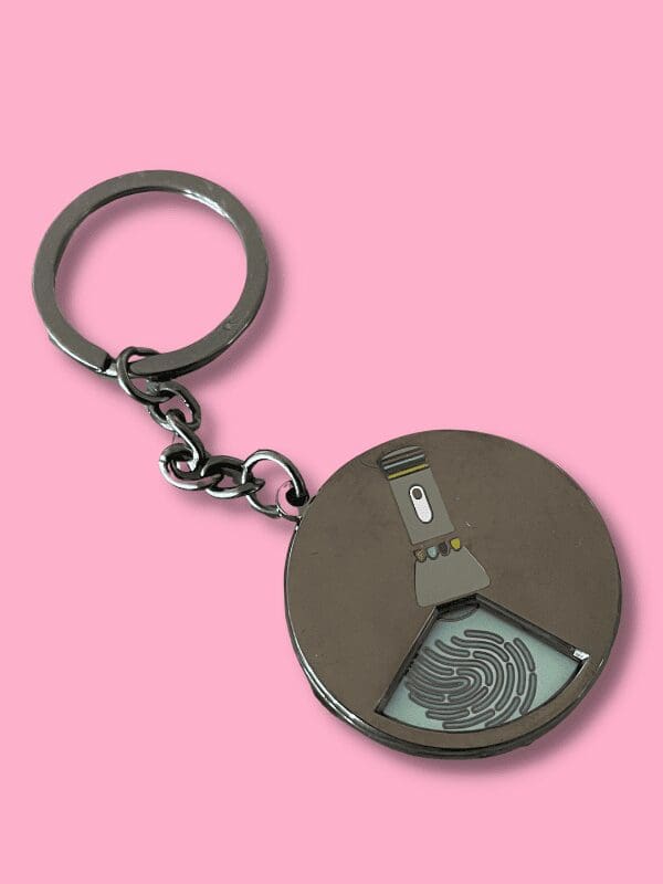 Enamel Keyring - Spinning Forensic Torch