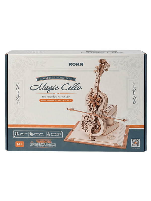 ROKR Magic Cello Mechanical Music Box 3D Wooden Puzzle AMK63