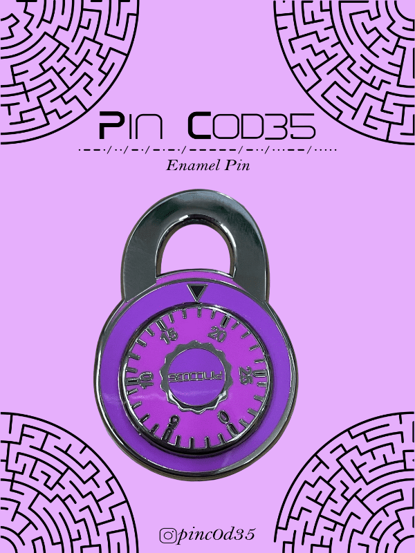 Enamel Pin - Spinning Safe Dial Padlock