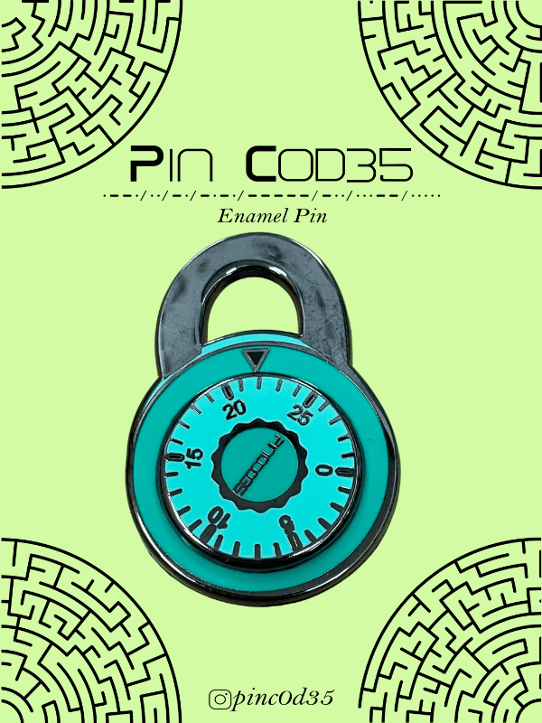 Enamel Pin - Spinning Safe Dial Padlock