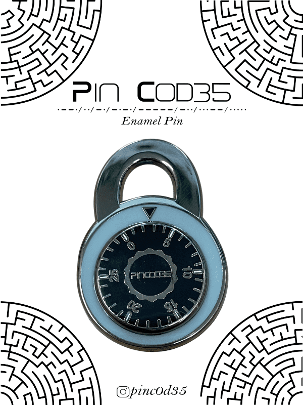 Enamel Pin - Spinning Safe Dial Padlock