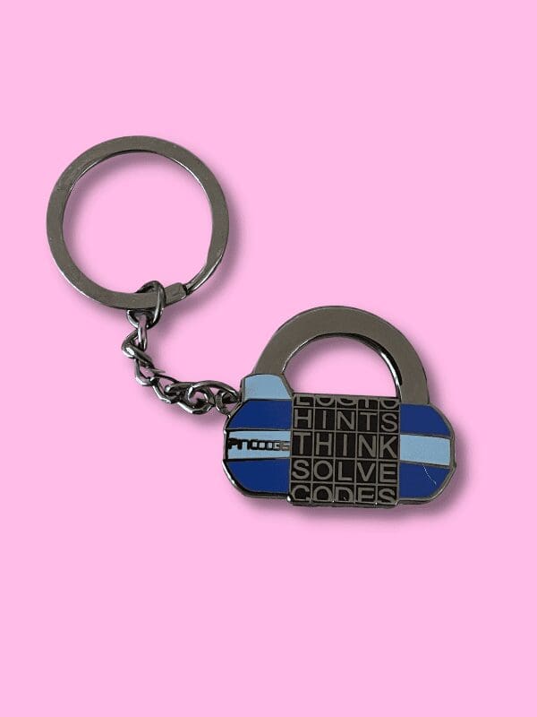 Enamel Keyring - Five Letter Word Padlock