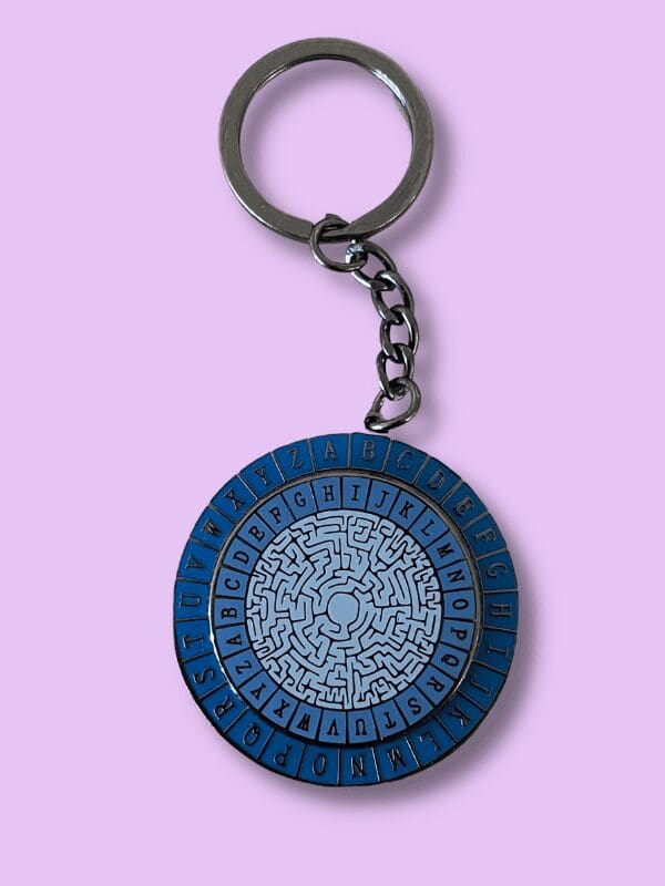 Enamel Keyring - Spinning Decipher Wheel