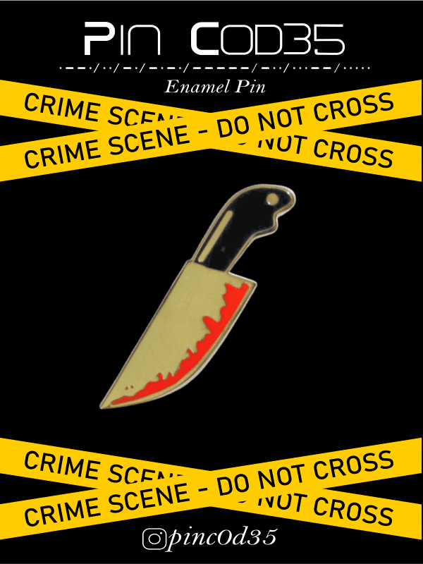 Enamel Pin - Crime Scene Knife 