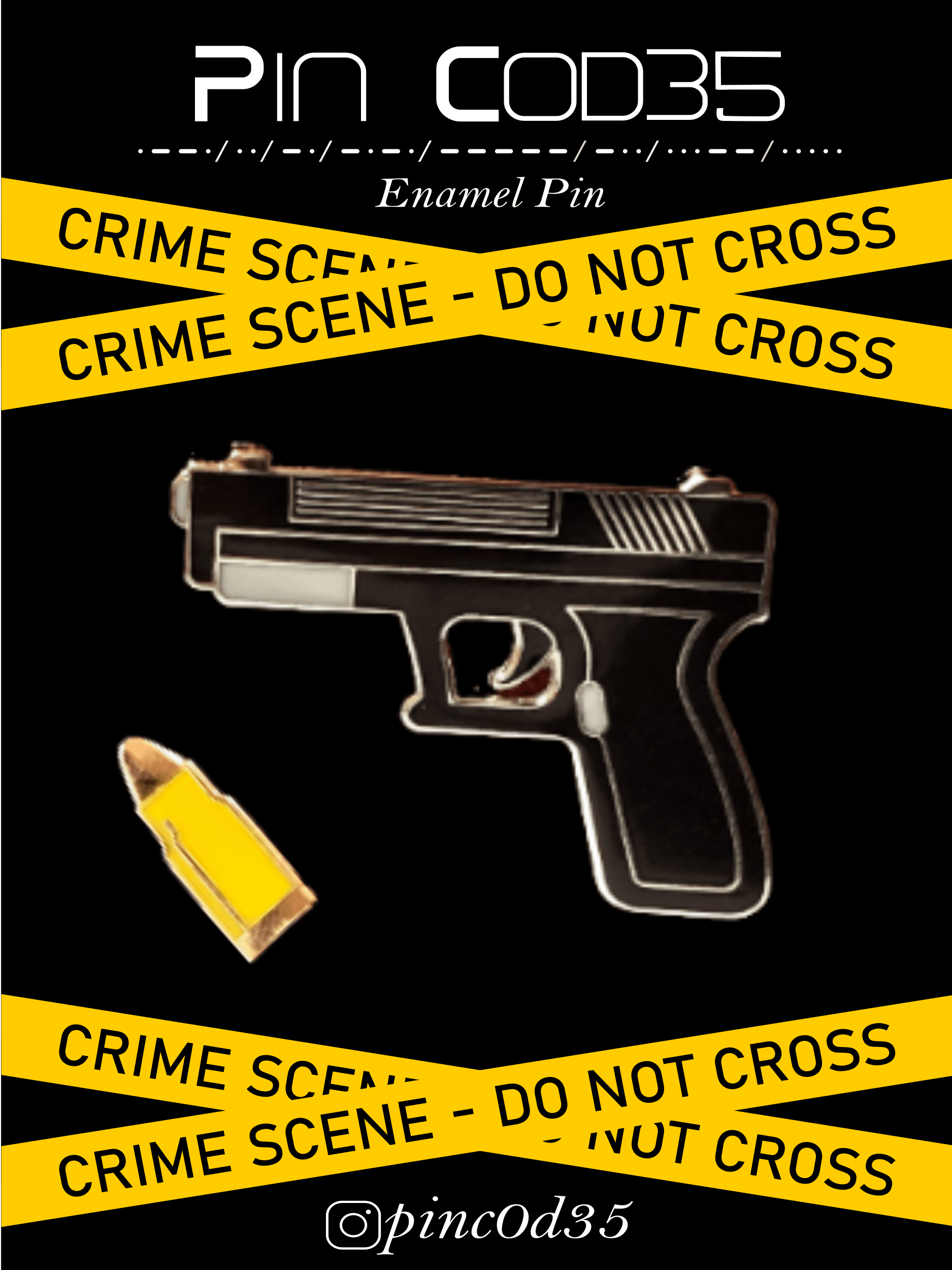 Enamel Pin - Gun + Bullet