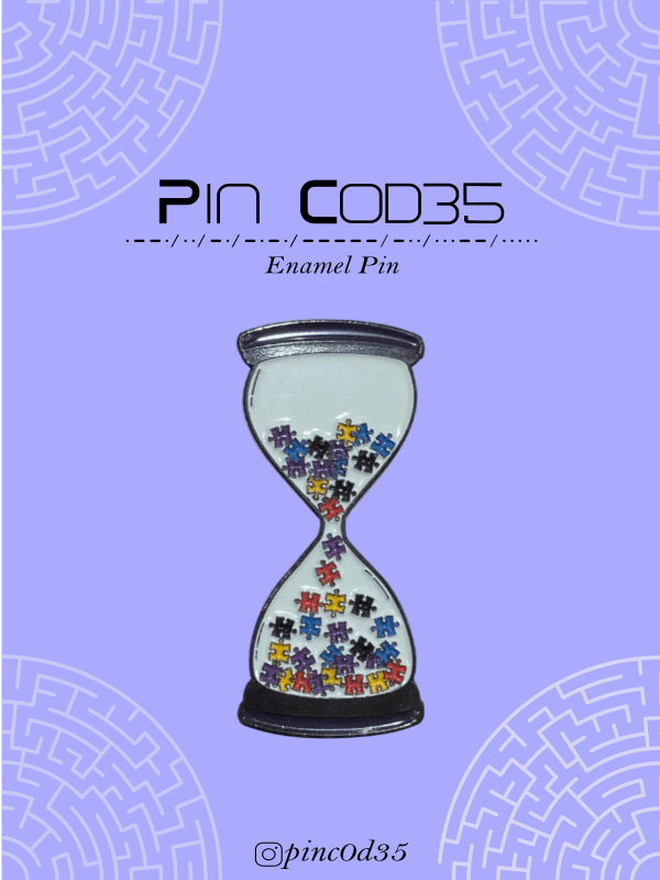 Enamel Pin - Puzzle Hourglass